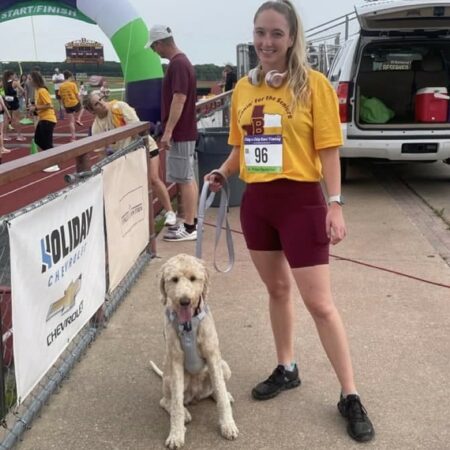 Running with a Goldendoodle